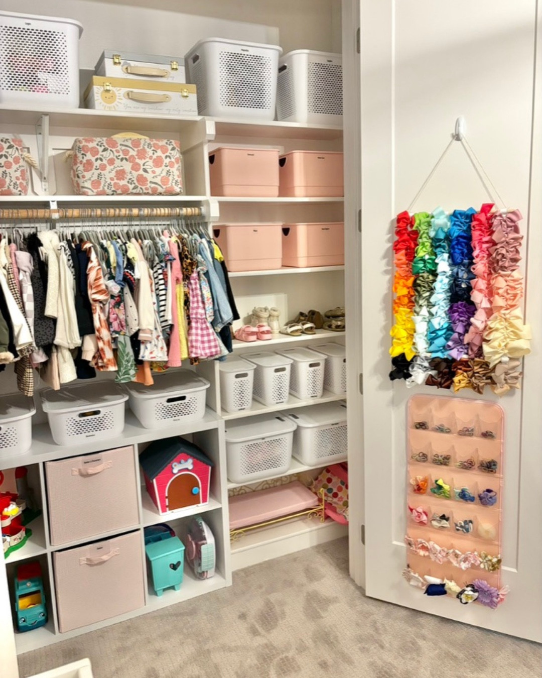 Because we all need a little more pink on our feeds this weekend 💕

I am officially in love with this little girl's closet transformation 😍... every detail thoughtfully brought together to create a beautiful and wayyyyyy more functional space 🫶🏼 Make sure you swipe to the end to see the before video 😮‍💨

This transformation was about more than just pretty bins though, we helped to make...

💕 Mornings easier

💕 Clean up simpler

💕 Decision-making quicker

💕 Systems that last

If your kid's space feels overwhelming, send me a message! I would love to create a calmer space that makes daily life easier, saves you time, and helps your little one build independence✨

#LTKmomlife #LTKHome #LTKKids