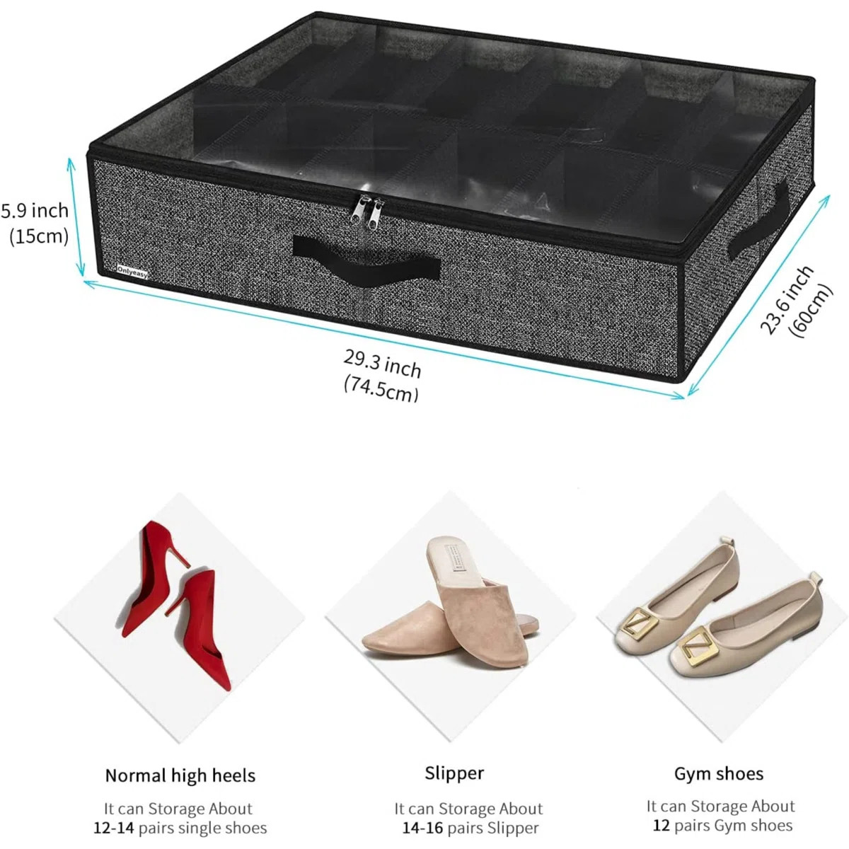 Rebrilliant Fabric Underbed Storage (Set of 2) | Wayfair North America
