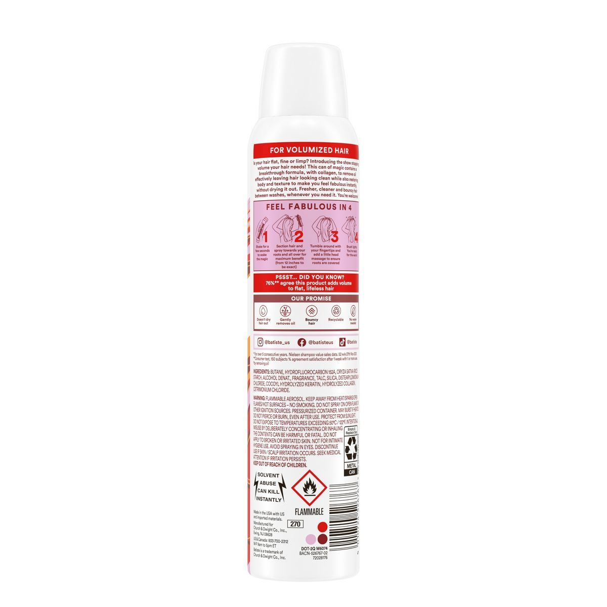 Batiste Volumizing Dry Shampoo - 3.81oz | Target