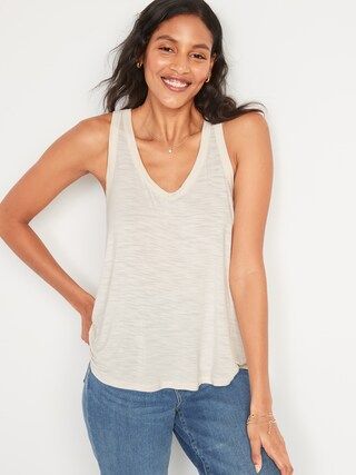 Sleeveless Luxe Slub-Knit Swing Tank Top for Women | Old Navy (US)