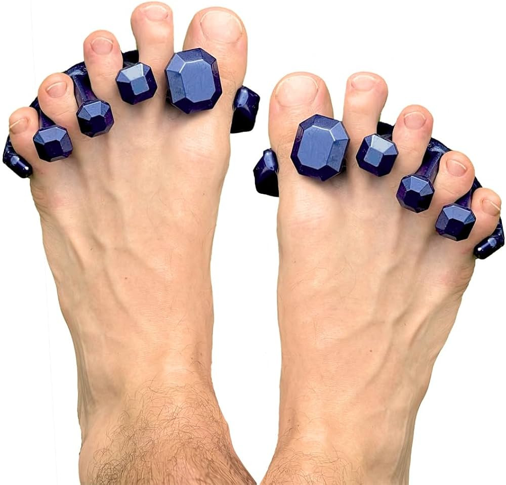 YogaToes® Gems® for Men Fits Men's Shoe Size 7 & Up. Gel Toe Stretcher & Separator in Metallic ... | Amazon (US)