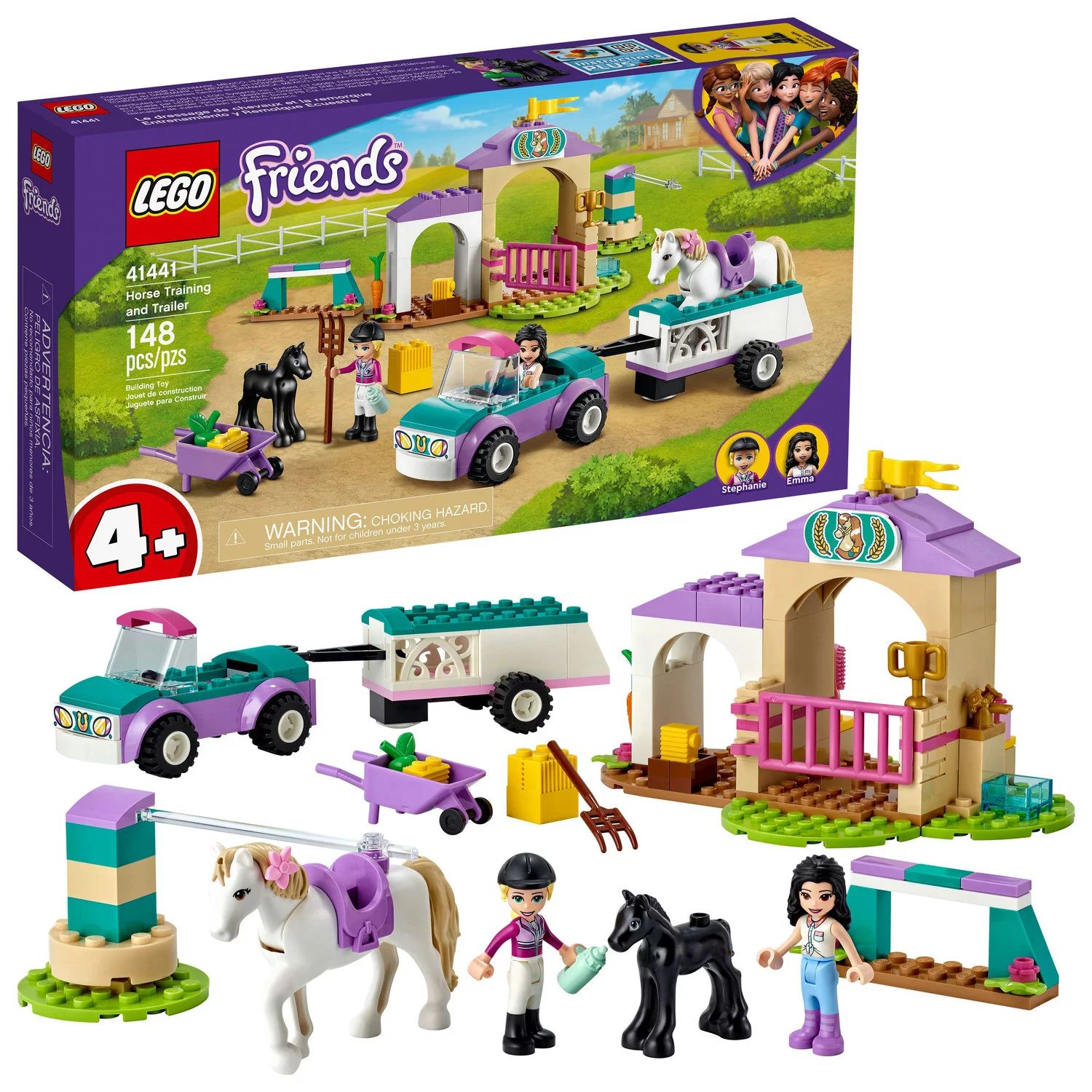 LEGO Friends Horse Training and Trailer 41441 Building Toy; With LEGO Friends Stephanie and Emma ... | Walmart (US)