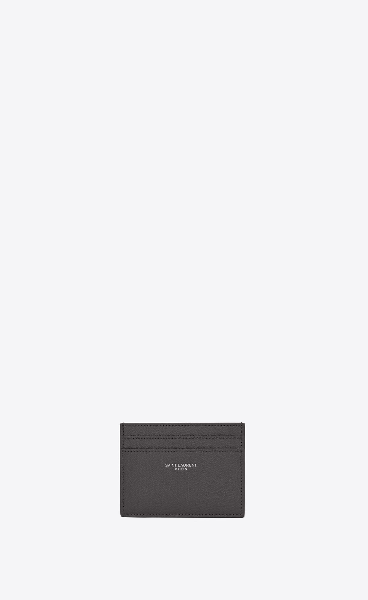 saint laurent paris credit card case in grain de poudre-embossed leather | Saint Laurent Inc. (Global)