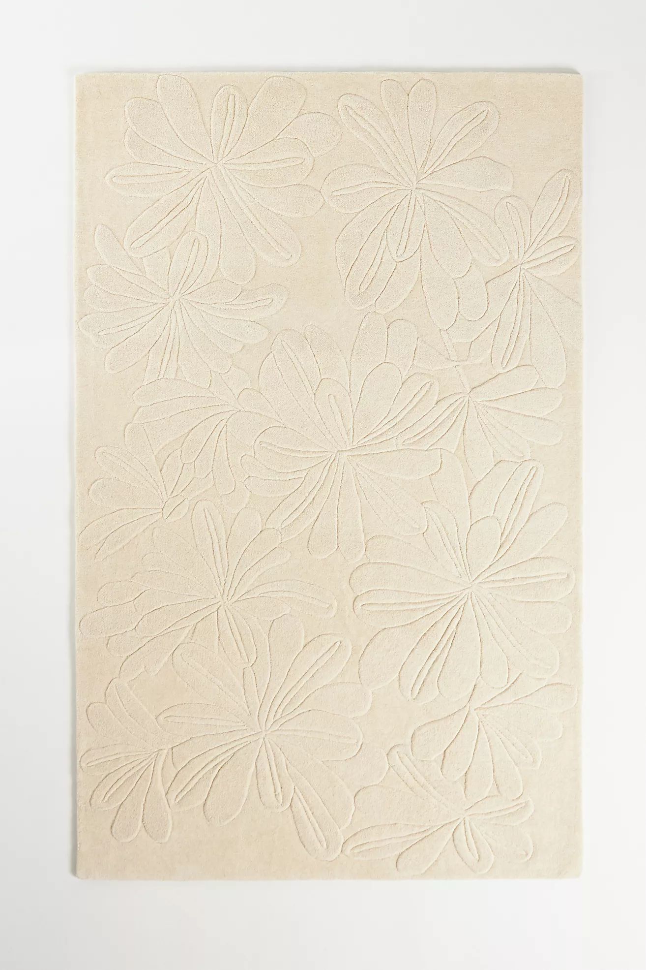 Hand-Tufted Sculpted Daisy Rug | Anthropologie (US)