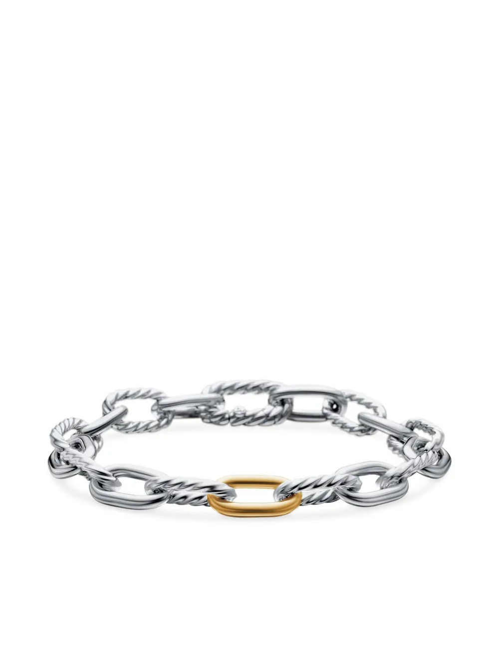 David Yurman 18kt yellow gold and sterling silver DY Madison chain bracelet (8.5mm) | Farfetch Global