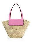 Loubishore Leather-Trimmed Straw Tote | Saks Fifth Avenue