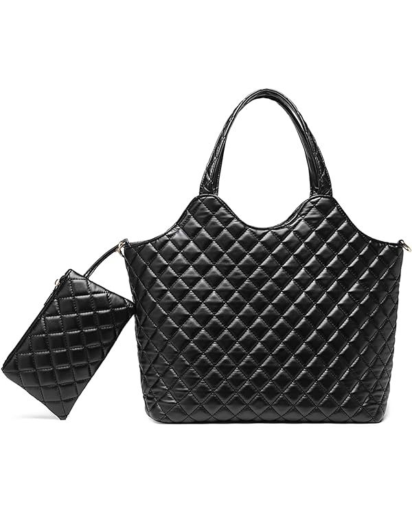 Barabum Lightweight Quilted Tote Purse Women Handbags Wallet Bag Shoulder Bag Top Handle Satchel ... | Amazon (US)