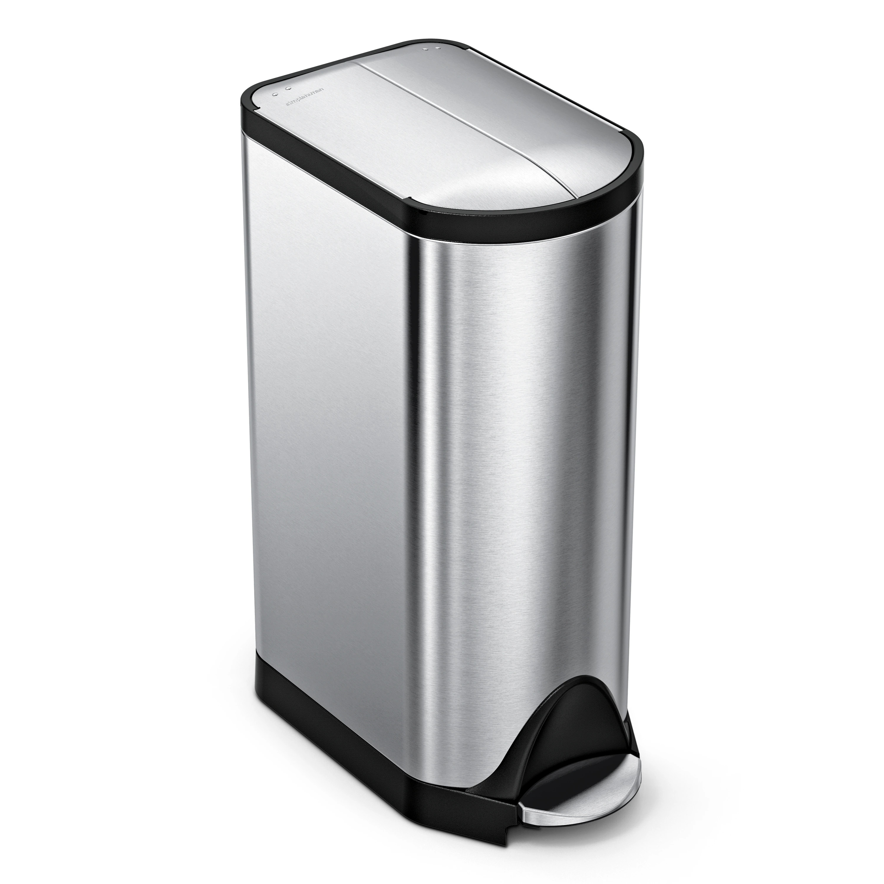 simplehuman Butterfly Lid Step Can, 30 Liter Brushed Steel Indoor Kitchen Step Trash Can Stainless Steel one_size | CW1824 | Lowe's