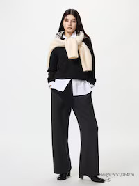 Warm Fleece Straight Trousers | UNIQLO (UK)