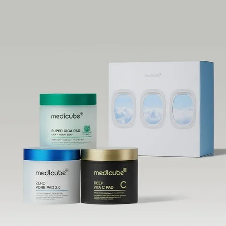 MediCube Premium Facial Pad Trio Set – Zero Pore + Super Cica + Deep Vita C Pads, 3-Pack (70 Pads Each, Total 210 Pads) | Walmart (US)