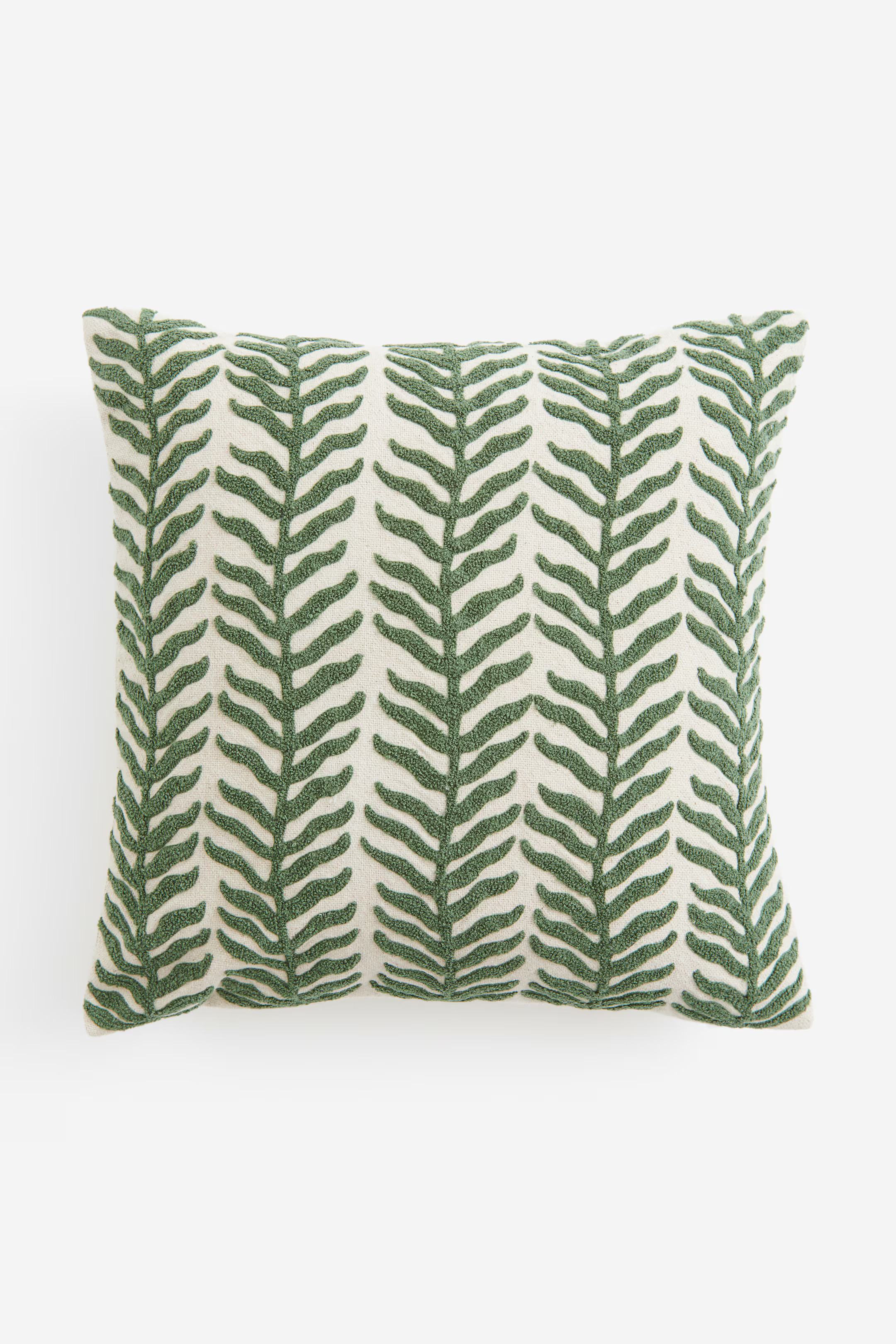 Embroidered Cushion Cover - White/vines - Home All | H&M US | H&M (US + CA)