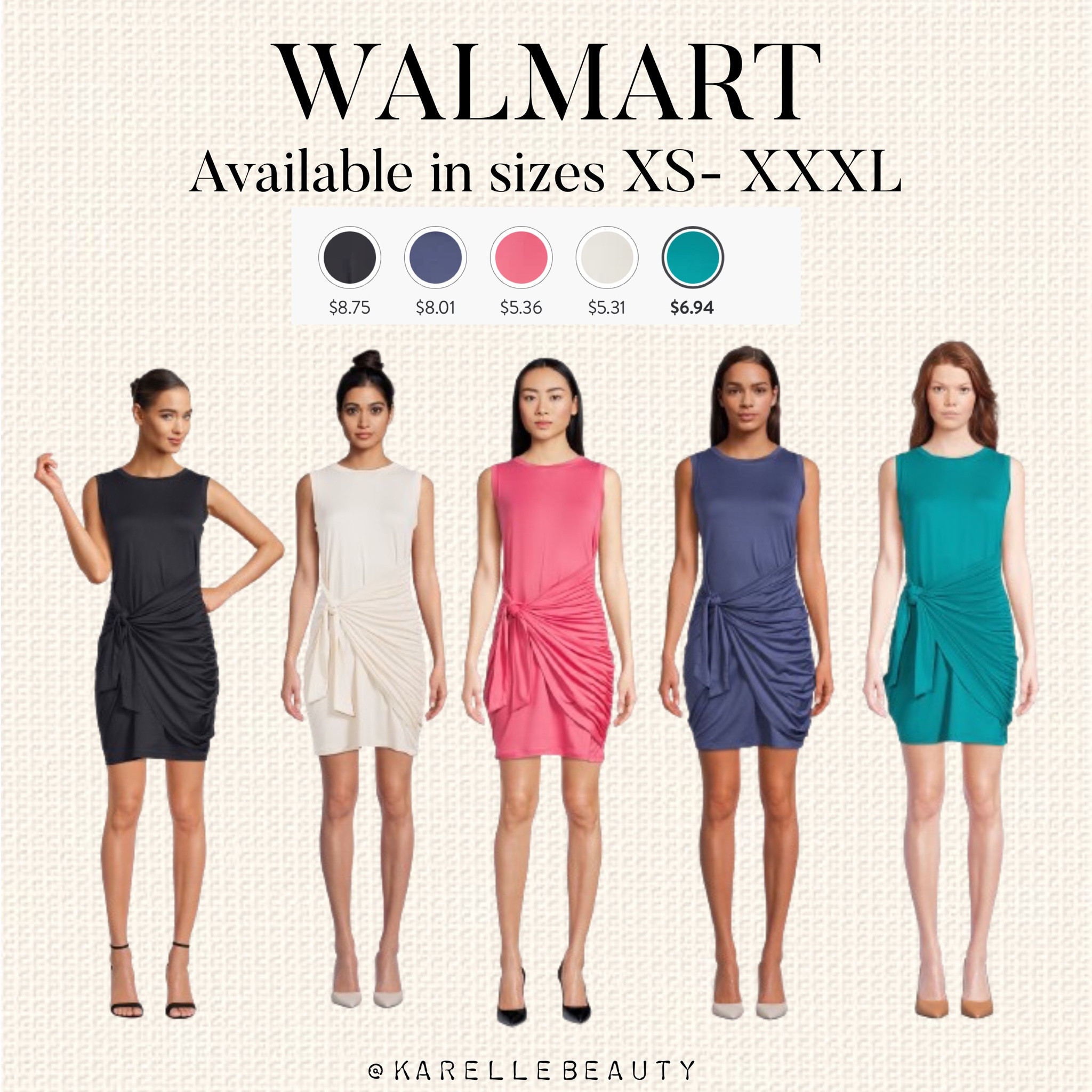 Walmart Nine.Eight Front Tie Sleeveless Dress. 

#LTKSeasonal #LTKSpringSale #LTKplussize