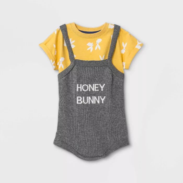 Baby Honey Bunny Sweater Top & Bottom Set - Cat & Jack™ Yellow | Target