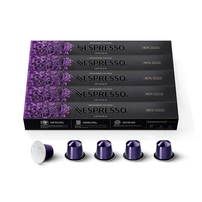 Nespresso Capsules OriginalLine, Arpeggio, Dark Roast Espresso, 50-Count Espresso Coffee Pods | Amazon (US)