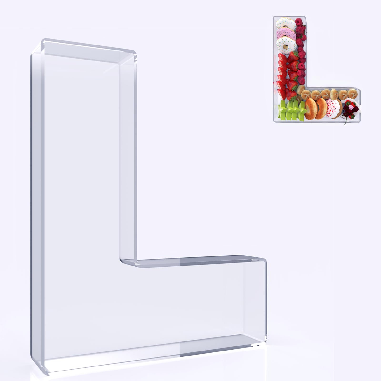 Amazon.com: RUFHVTY 11" Acrylic Letter Charcuterie Box, Reusable Fillable Alphabet Number Shaped ... | Amazon (US)