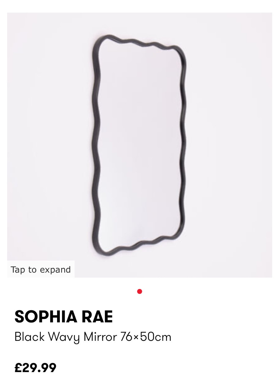 OMG! A large wavy mirror for under £30! You’re coming with me x

#LTKfindsunder50 #LTKhome #LTKSpringSale