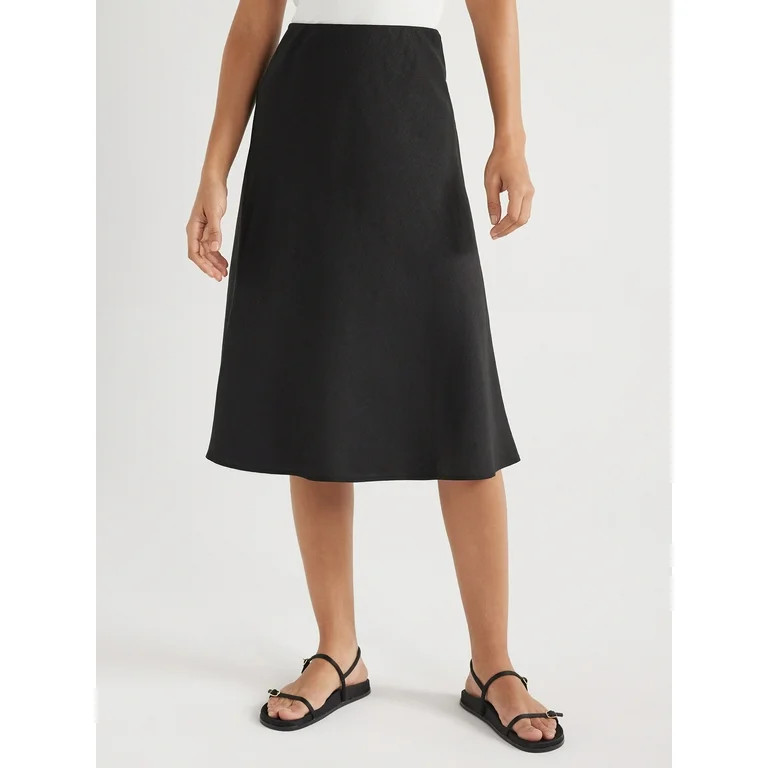 Free Assembly Women’s Bias Slip Midi Skirt, Sizes XS-XXL | Walmart (US)