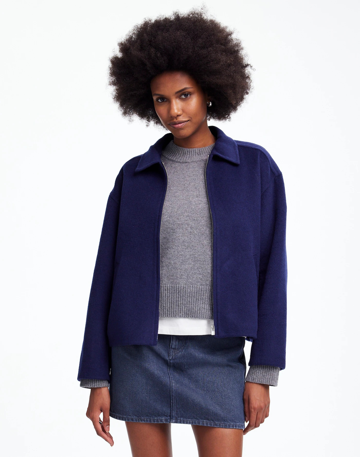 Double-Faced Rounded-Sleeve Jacket | Madewell | Madewell