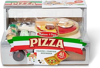 Melissa & Doug Top & Bake Wooden Pizza Counter Play Set (41 Pcs) - FSC Certified | Amazon (US)