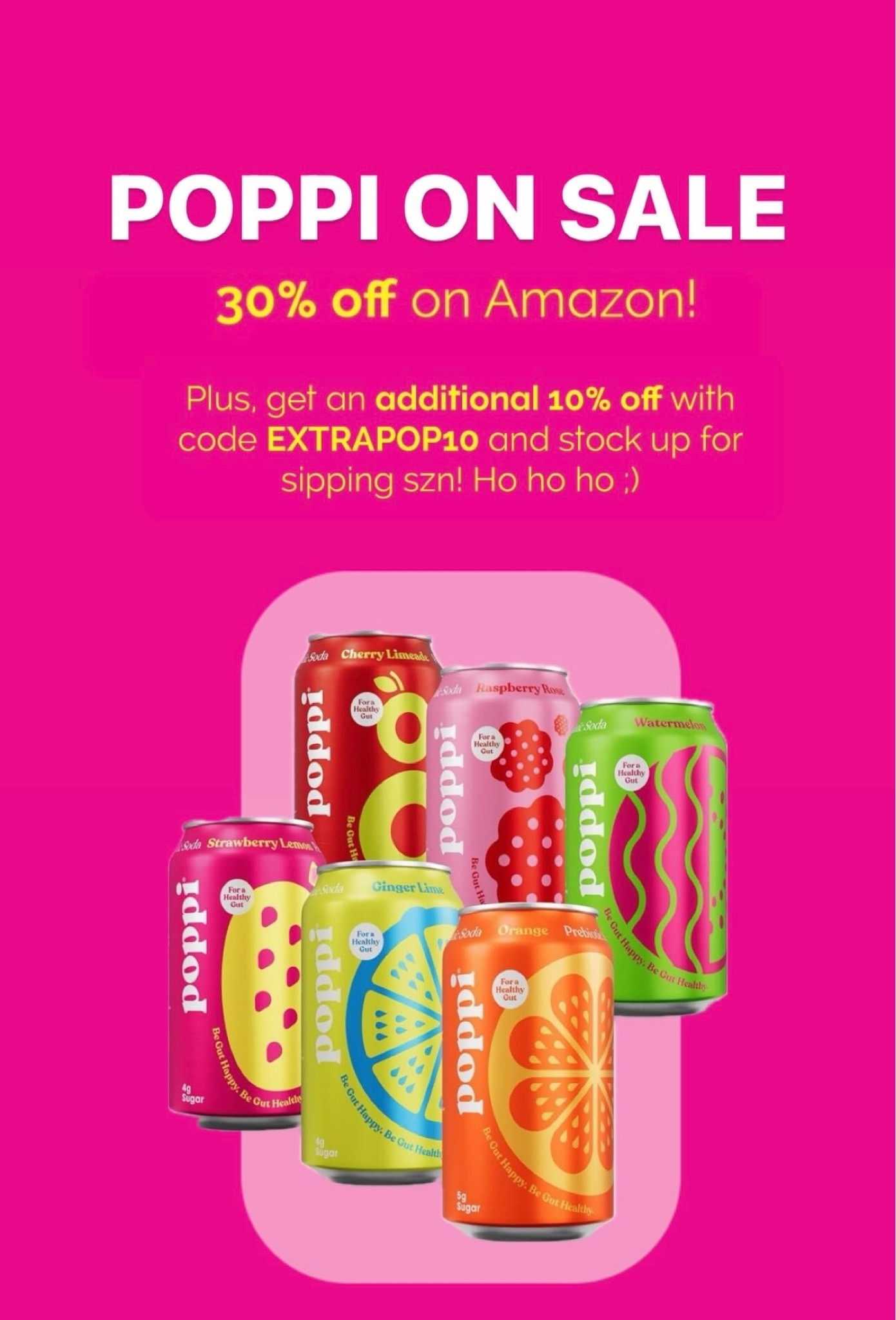 poppi drinks are on sale on amazon! use code EXTRAPOP10 for an extra 10% off 🙌🏼 

#LTKsalealert #LTKCyberWeek #LTKfindsunder50