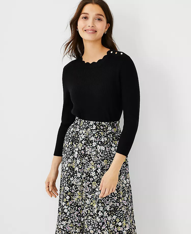 Scalloped Sweater | Ann Taylor | Ann Taylor (US)