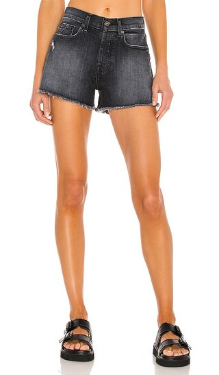 Monroe Cut Off Short in Eclipse Black | Revolve Clothing (Global)