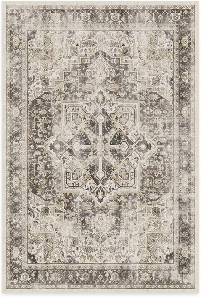 RUGGABLE Kamran Washable Rug - Perfect Vintage Washable Area Rug for Living Room, Kitchen, Bedroo... | Amazon (US)