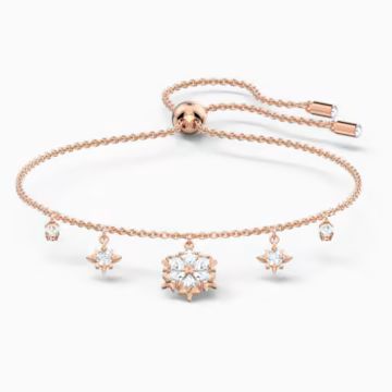 Magic Bracelet, White, Rose-gold tone plated | Swarovski (US)