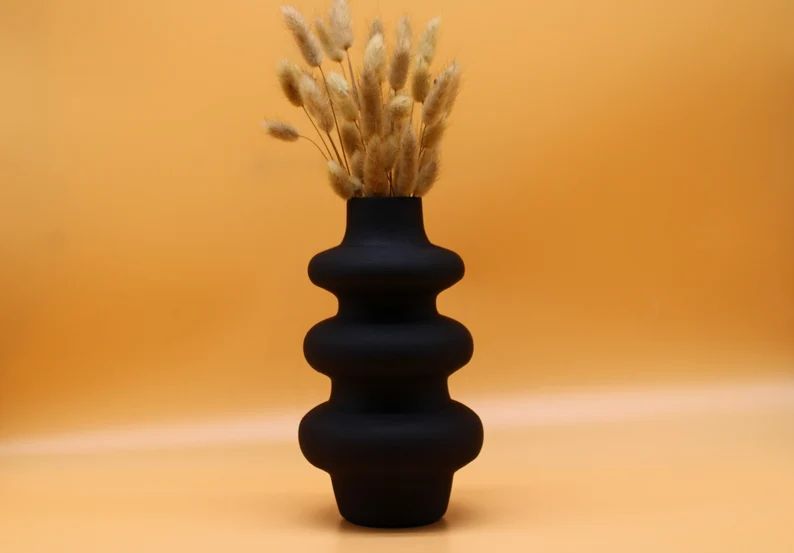 Black Nordic Vase Minimalist Style for Home Decor Dried | Etsy | Etsy (US)