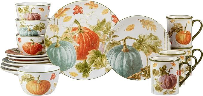 Certified International Harvest Autumn Havest 16 Pc Dinnerware Set, Service for 4, Multicolor | Amazon (US)