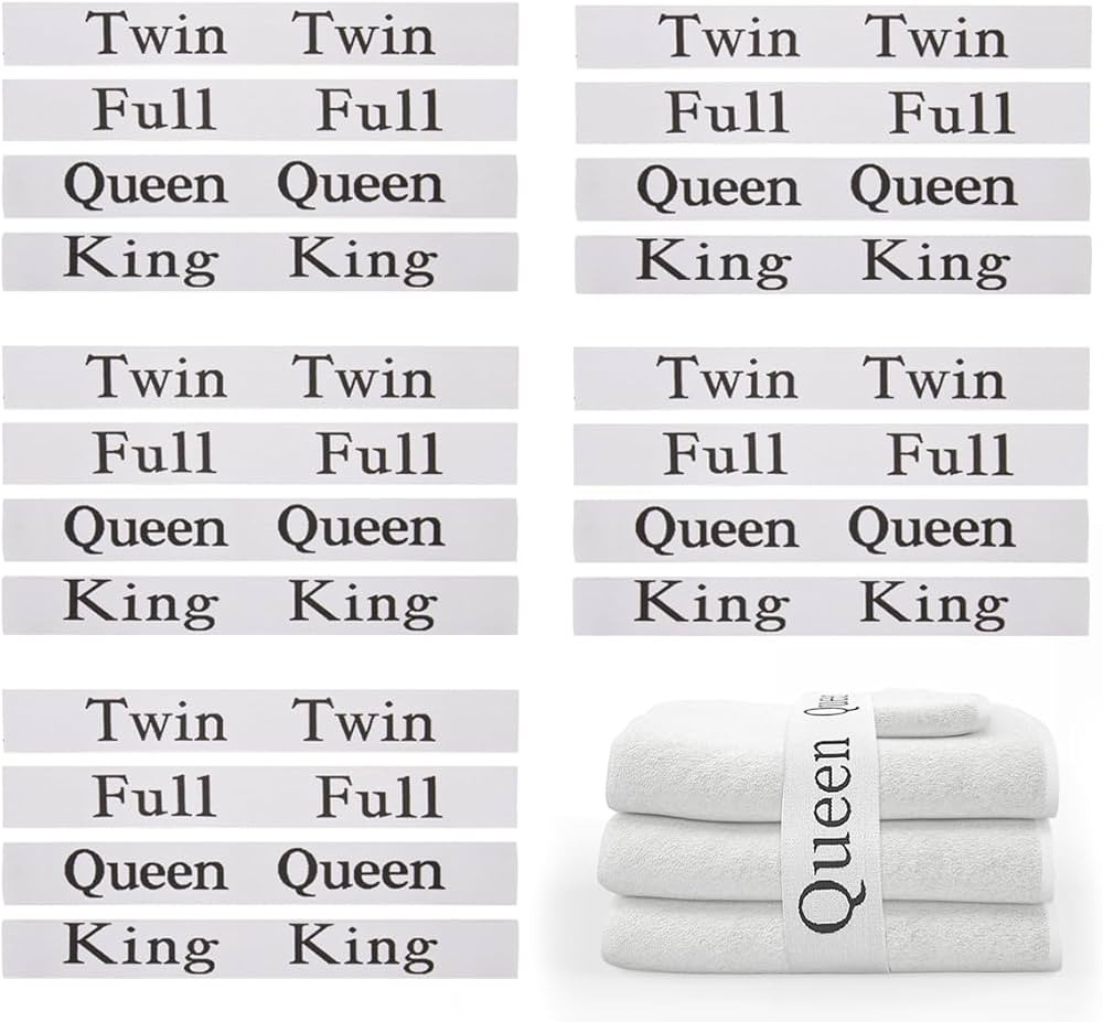 20 Pieces Bed Sheet Organizer Bands Bed Sheet Keepers Closet Organization Elastic Linen Labels fo... | Amazon (US)