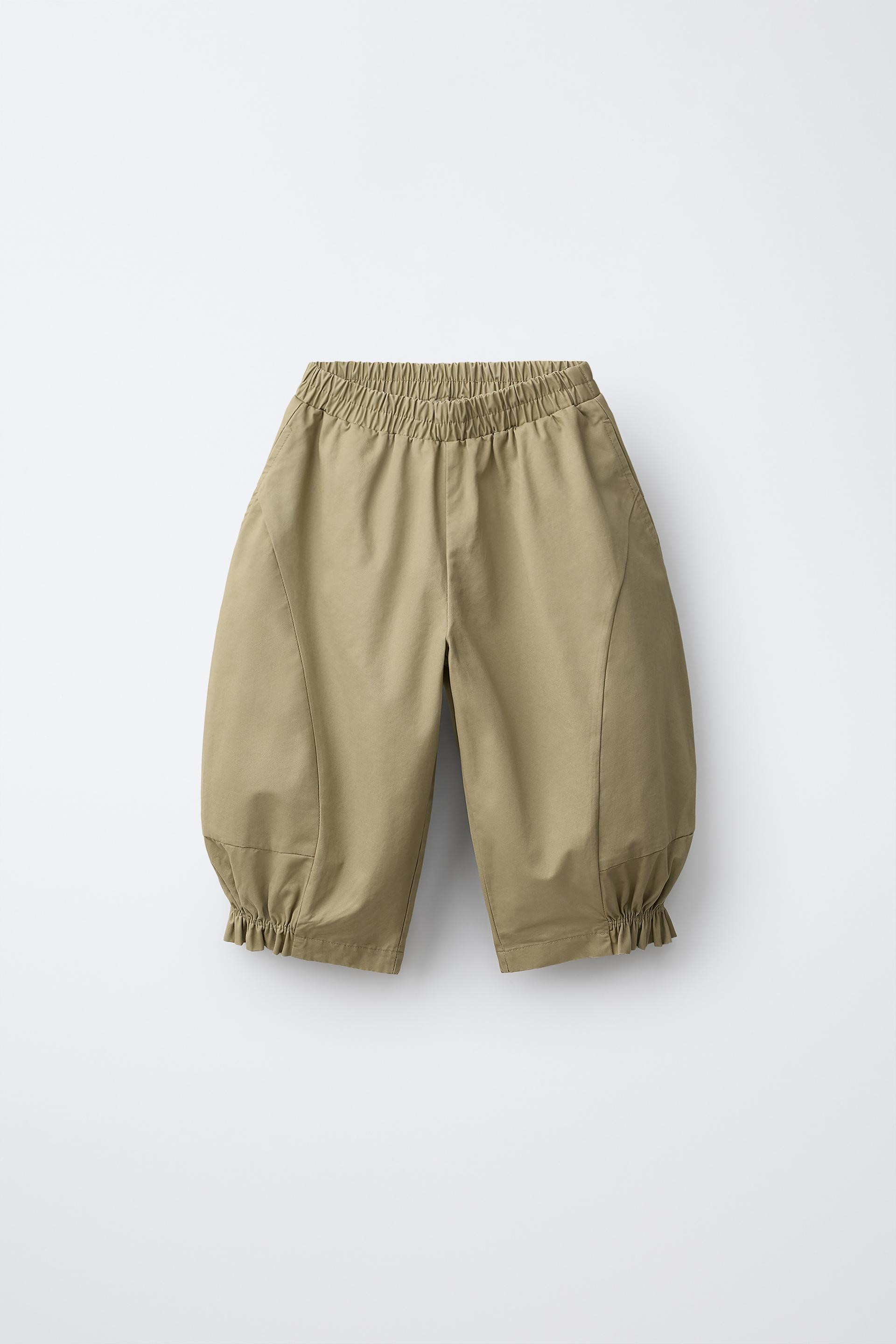 Zara - Solid Pants - Washed Green - 5 Years (43,3 Inches) - Kids | Zara US