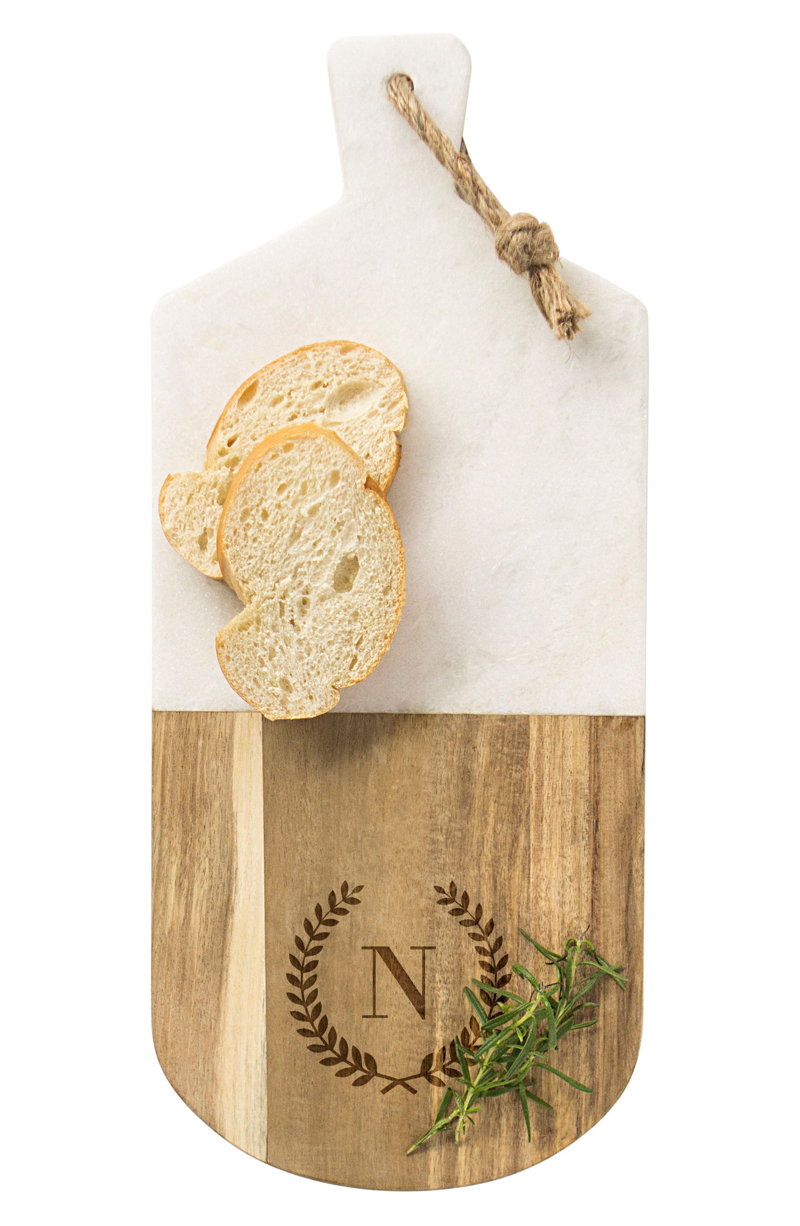 Monogram Marble & Wood Serving Board | Nordstrom