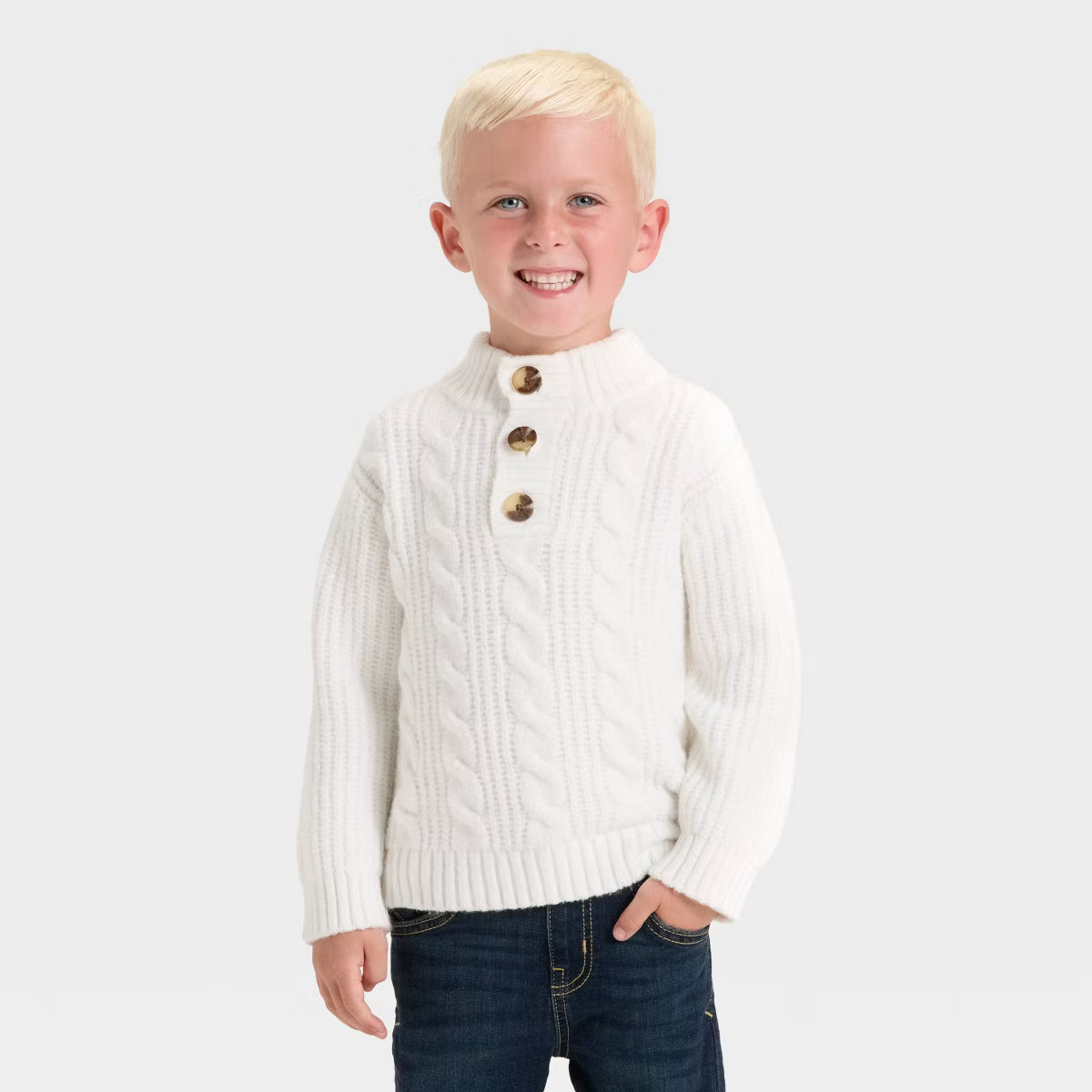 Toddler Boys' Mockneck Knit Sweater - Cat & Jack™ | Target
