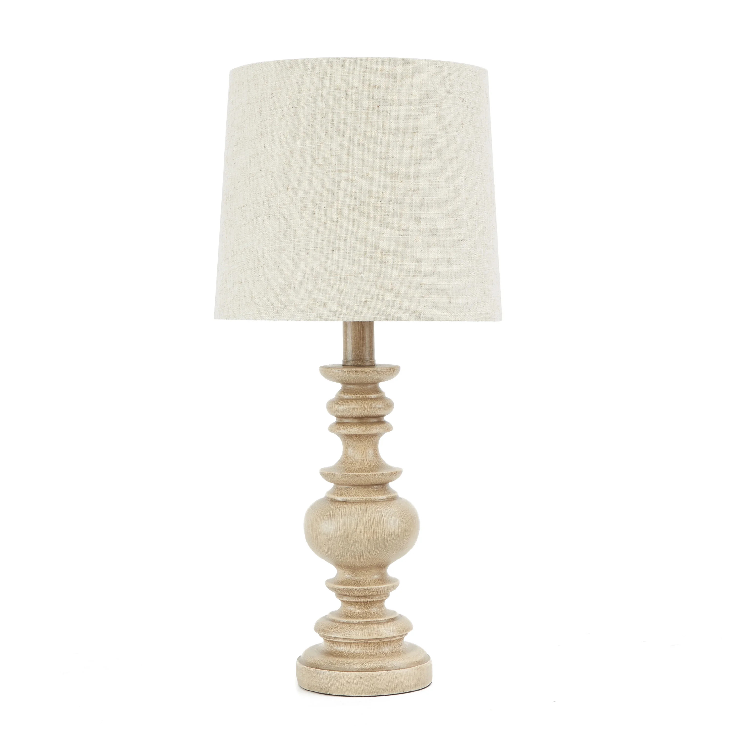 Mainstays Washed Wood Finished Lamp Base with LED BULB included - Walmart.com | Walmart (US)