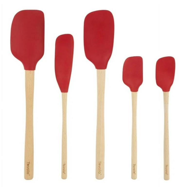 Flex-Core Spatula Wood Handled Set (Set of 5) - Cayenne | Walmart (US)