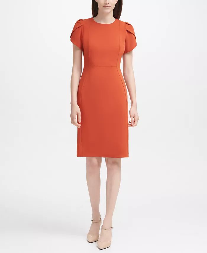 Calvin Klein Tulip-Sleeve Sheath Dress - Macy's | Macy's