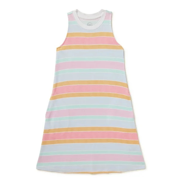Wonder Nation Girls Sleeveless Swing Dress, Sizes 4-18 & Plus | Walmart (US)