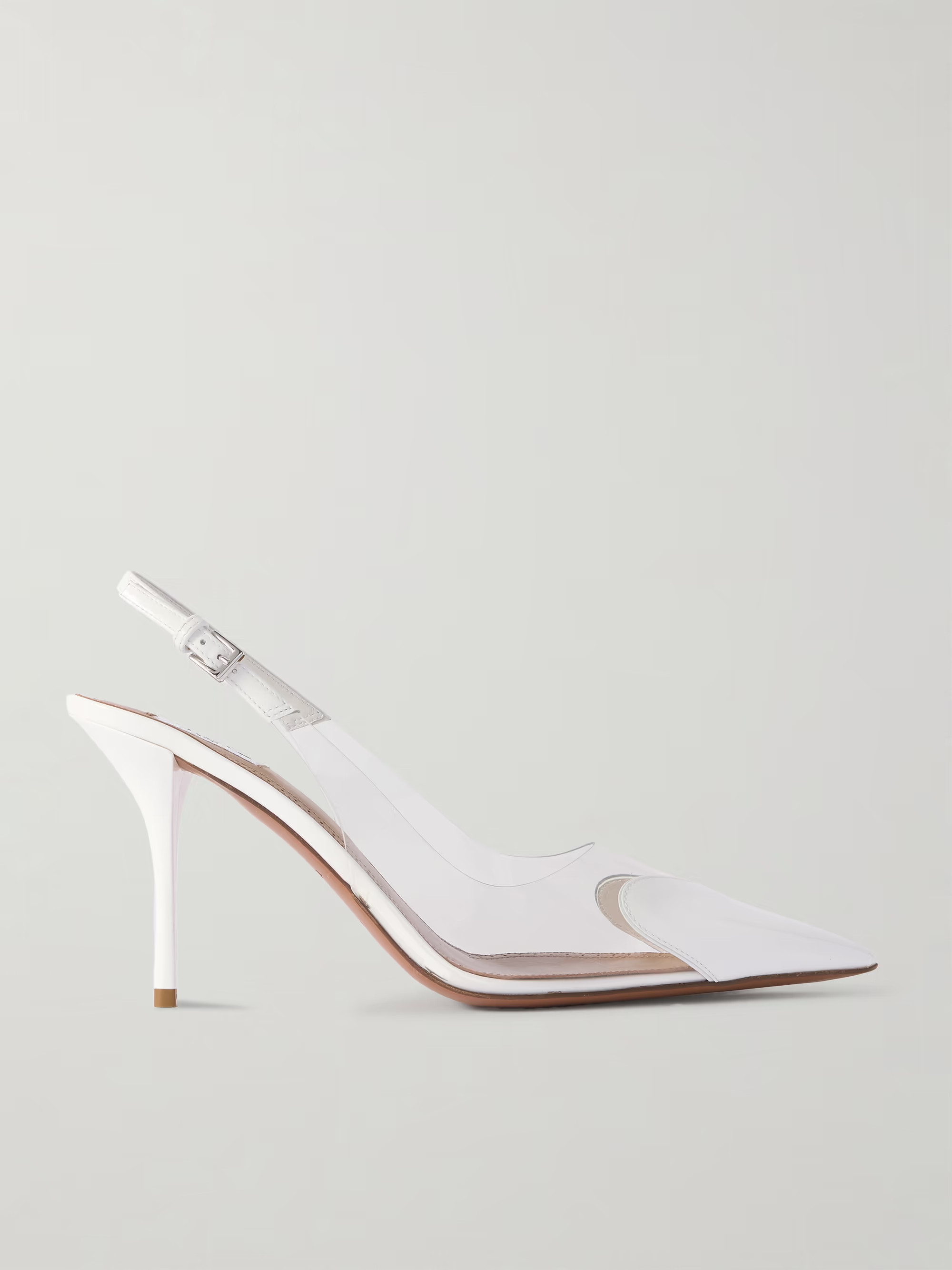Le Cœur leather and PVC slingback pumps | NET-A-PORTER (US)