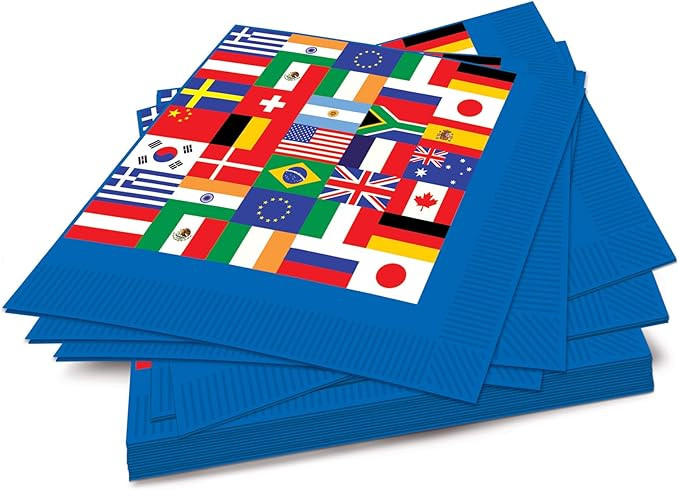 International Flag Luncheon Napkins Pack of 3 | Amazon (US)