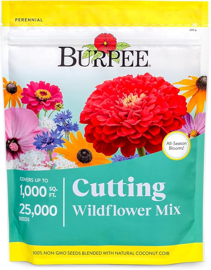 Burpee Wildflower Seeds Cutting Mix | 25,000 Bulk Seeds, Multi, 1 Bag | 15 Varieties of Non-GMO F... | Amazon (US)