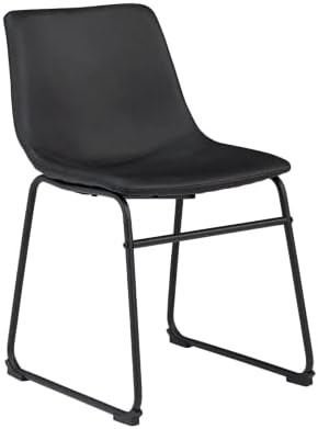 Signature Design by Ashley Centiar Mid Century Dining Room Bucket Chair, Set of 2, Black | Amazon (US)