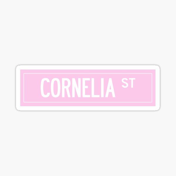 cornelia street pink Sticker | Redbubble (US)