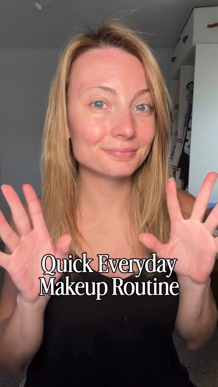 My “I need to get ready for work after my child was up all night and I can barely see straight and I also don’t have much time before I have to go” makeup routine.