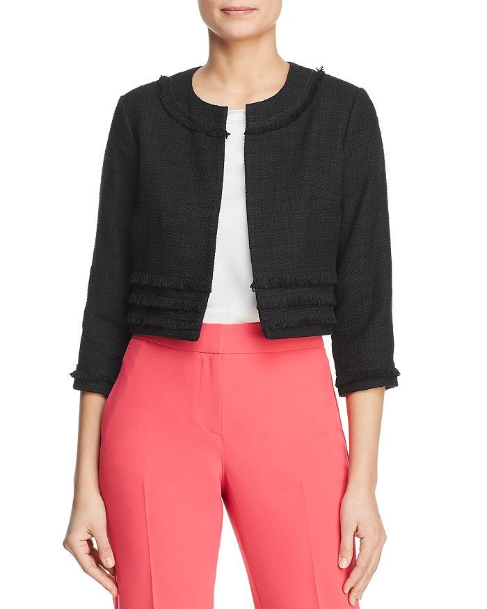 Frayed Tweed Cropped Jacket | Bloomingdale's (US)