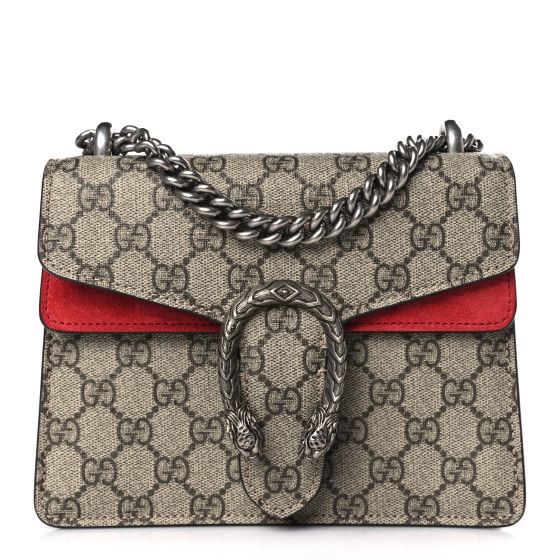 GG Supreme Monogram Mini Dionysus Shoulder Bag Hibiscus Red | FASHIONPHILE (US)