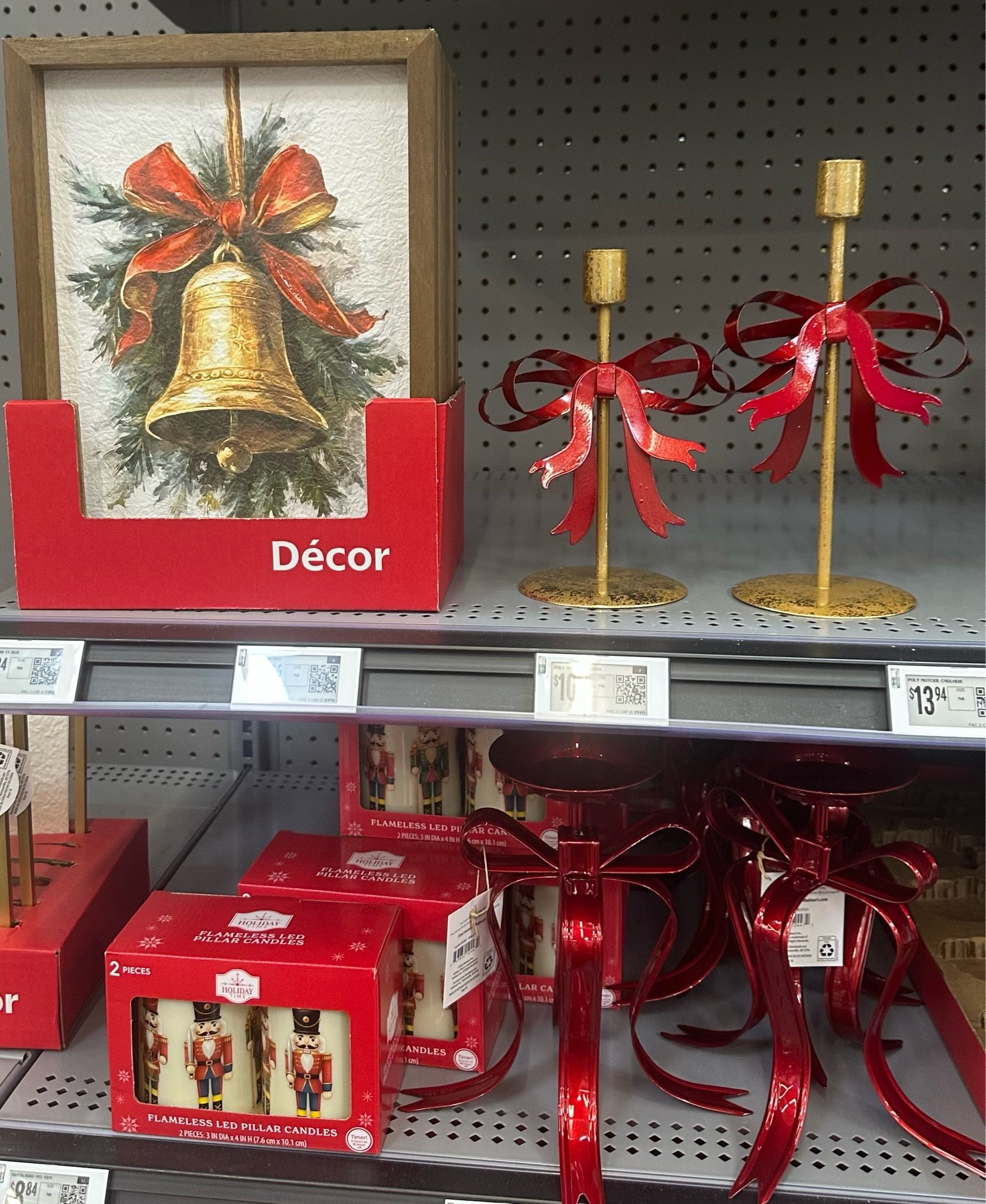 More Walmart Christmas Finds 

Bell with Ribbon Framed Christmas Wall Art. Bow Candlesticks. Nutcracker LED Timer Candles. Red Bow Candle Holders 

Christmas Decor. Christmas Decorations. Traditional Christmas. Deck the Halls.

#LTKSeasonal #LTKHome