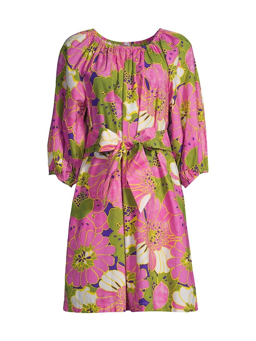 FRANCES VALENTINE Bliss Belted Floral Minidress | Saks Fifth Avenue