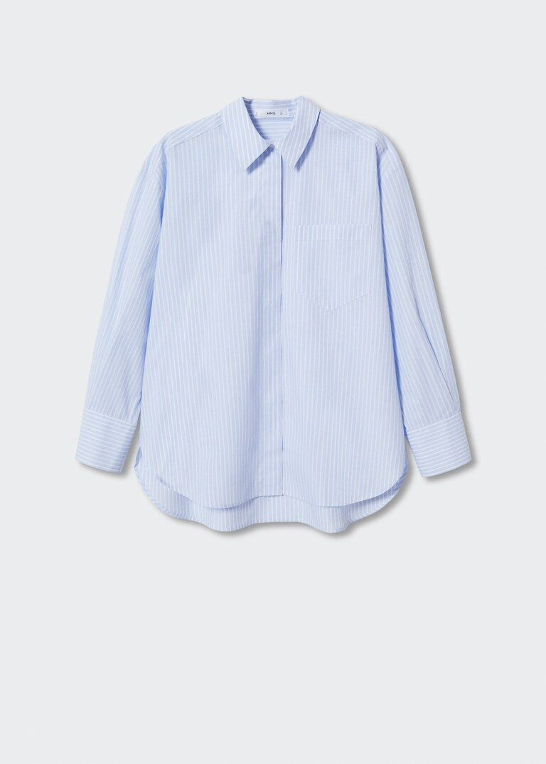 Oversize cotton shirt | MANGO (UK)