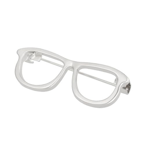 RLHRNDE Gold Eyeglasses Brooch Pins for Women Men Fashion Office Suit Dress Shirt Collar Buckle Lapel Pins for Backpacks Clothes Bags Technician Gift (Silver) | Amazon (US)